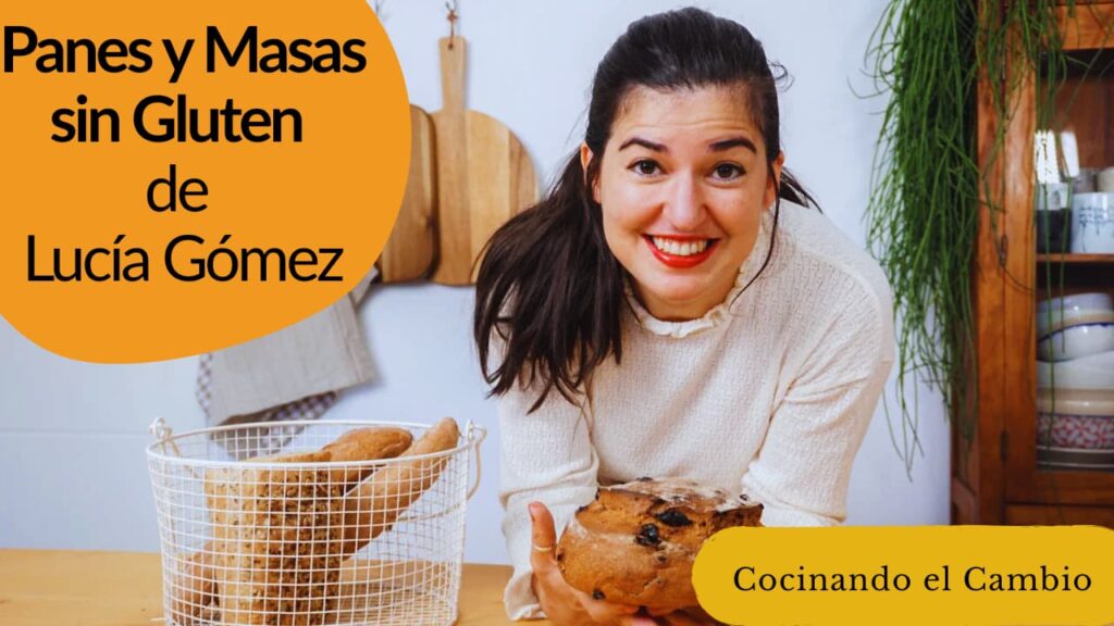Panes y Masas sin Gluten en foto con Lucía Gómez que es la creadora.