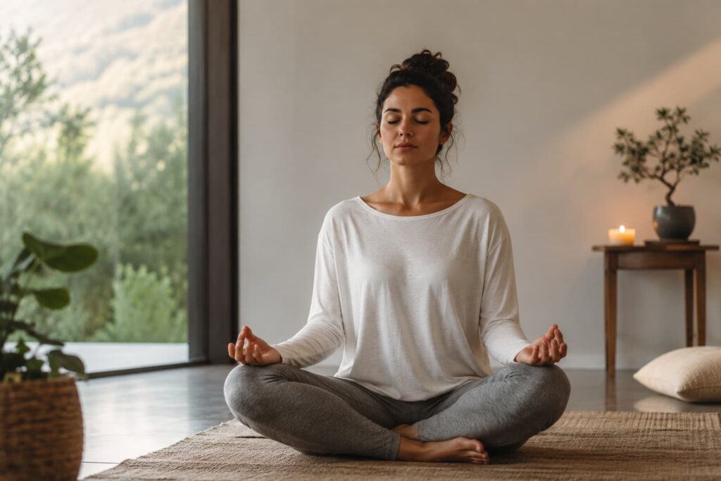 Chica practicando yoga