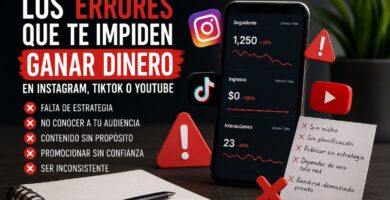 Título del artículo: los 10 errores que te impiden ganar dinero en Redes Sociales
