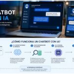 Portada un ordenador y un móvil ilustrando el chat bot con IA