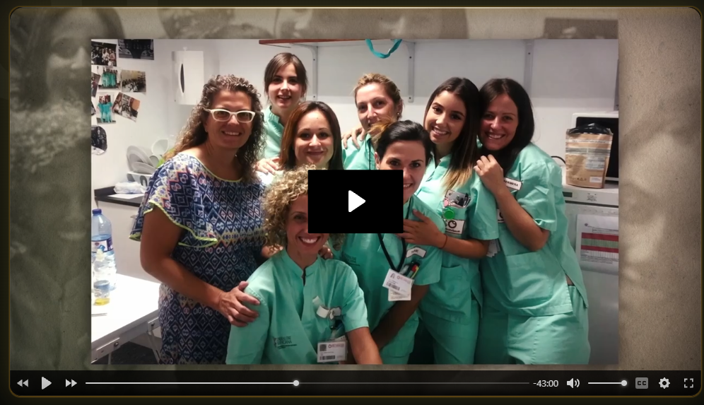 Celia con sus compañeras enfermeras
